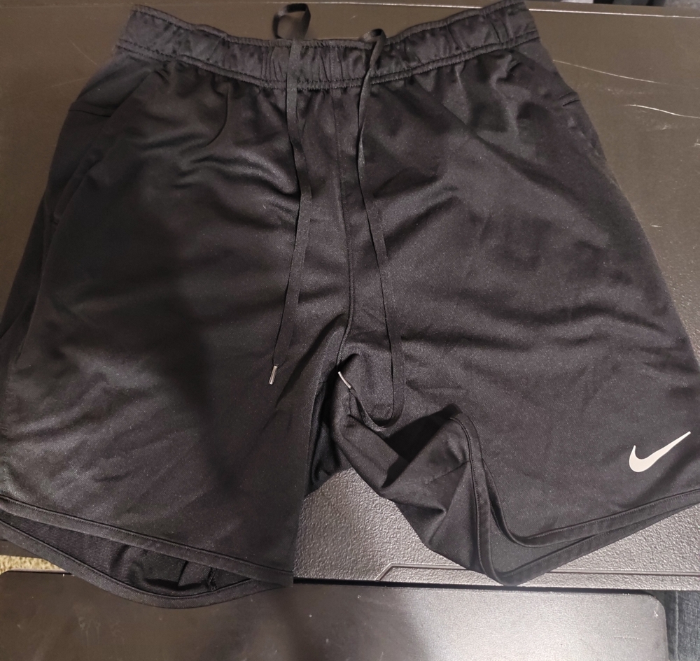 Nike Black Men's Athletic Shorts with White Swoosh